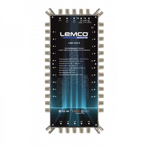 LEMCO LMS 5/20 C - 5 Εισόδων Cascade Multiswitch